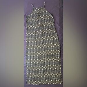 Faded Glory Long Maxi Dress Spaghetti Straps Size L 12 14